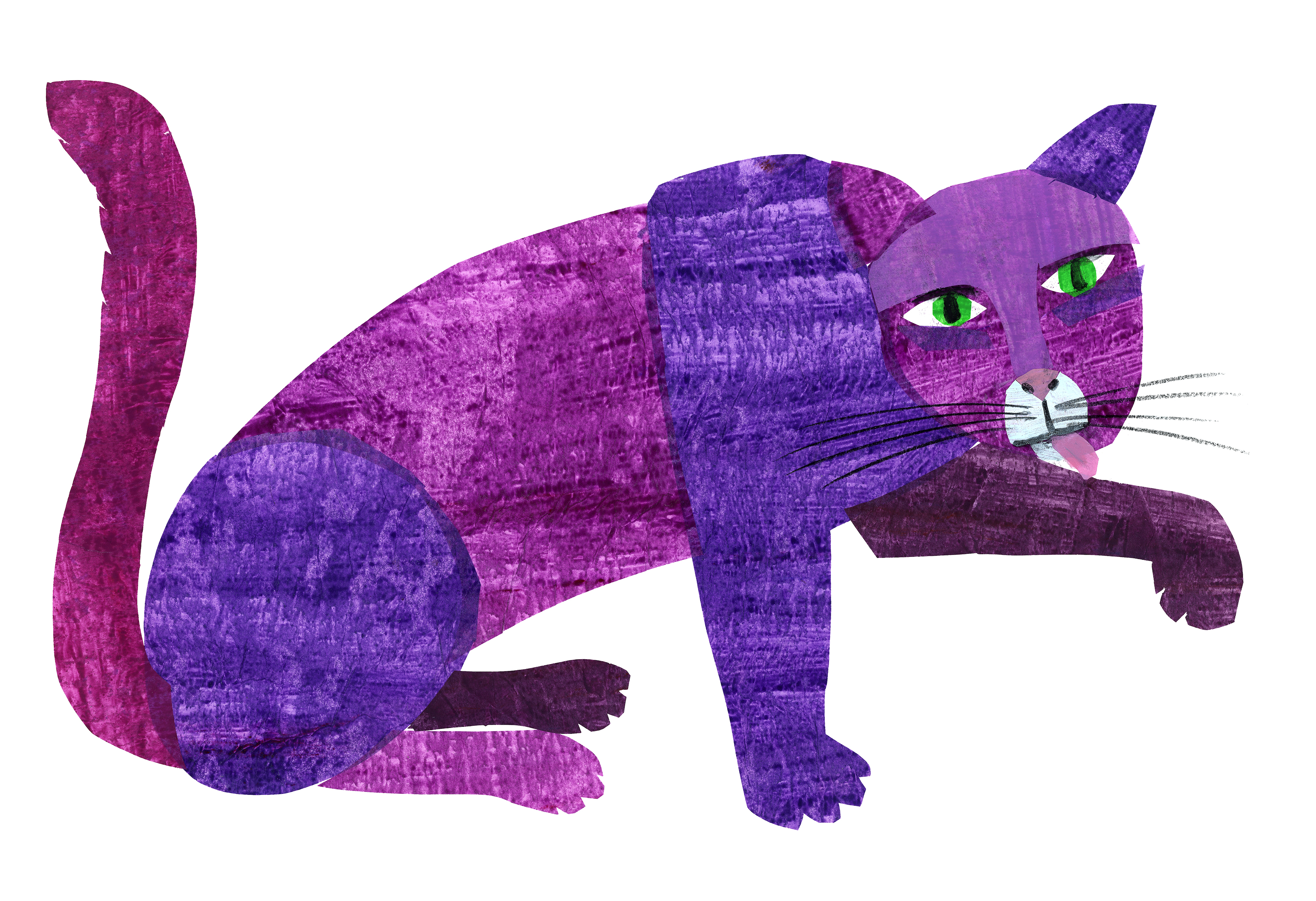 Сиреневый котик иллюстрация